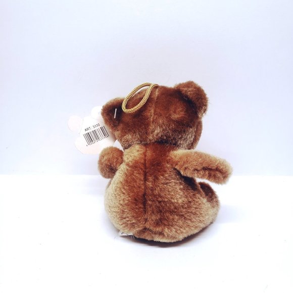 Paul Imports Teddy Bear Tan Plush German Ribbon Hanger Stuffed Animal 4.5" - Picture 3 of 9